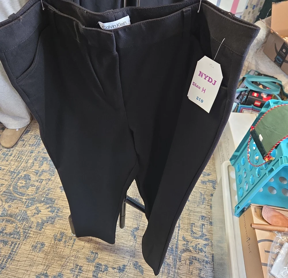 Calvin Klein Girls Black Ponte Dress Pants